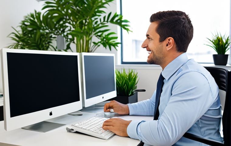 Modern Office - Employee Engagement**

"A bright and modern office space. A professional manager in a fully clothed business suit is engaged in a positive one-on-one meeting with a fully clothed employee. Desks with computers and plants are visible. Safe for work, appropriate content, fully clothed, professional setting, perfect anatomy, natural pose, high quality, family-friendly."

**