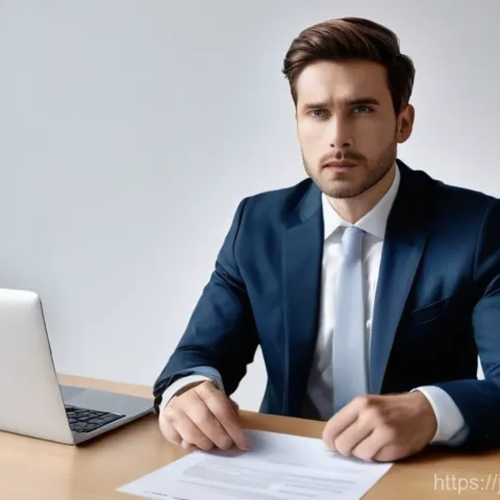 노무사 업무 사례 모음 - **Prompt:** A mid-career professional, male or female in their early 30s, is seated at a minimalist,...