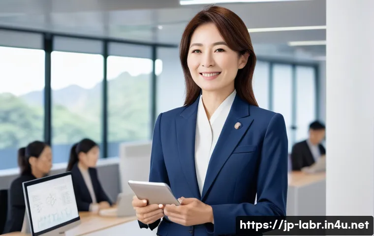 노무사 직무별 업무 범위 - **The Foundation of Trust**
    A professional and calm Japanese female Sharoushi (Certified Social ...