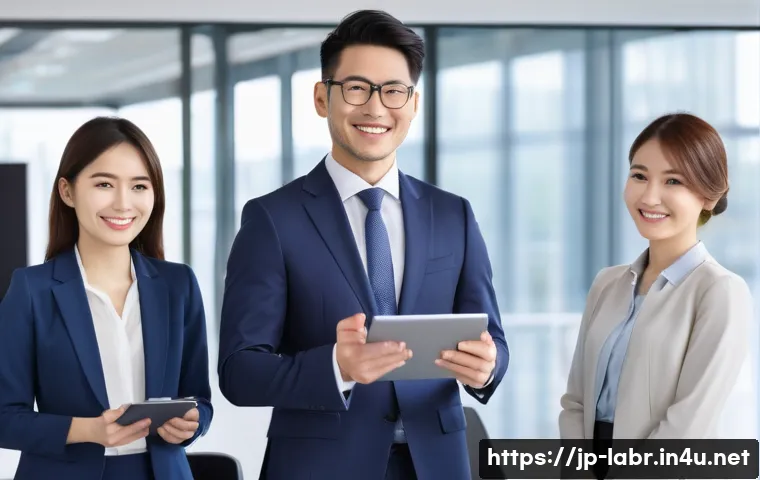 노무사의 업무와 워라밸 - **Prompt: A professional Japanese social insurance labor consultant, male or female, wearing a sharp...